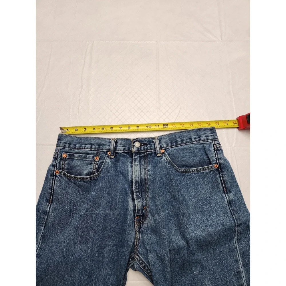 Levis 505 Jeans Mens 36x32 Blue‎ Denim Straight Leg Regular Fit Medium Wash